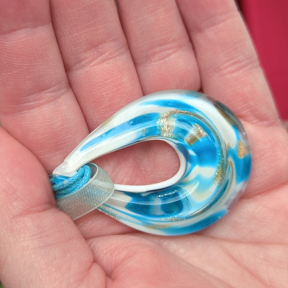 Glass Teardrop Necklace - Picture 3 of 6